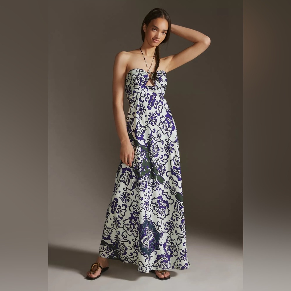 Anthropologie Delfi Collective Halter Maxi Dress